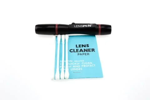 Camera lens cleaning Stock Photos