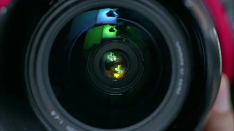 Camera lens close-up Stock Footage 235267067