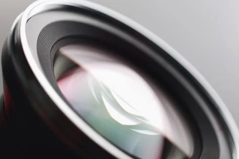 Camera lens close-up Stock Photos