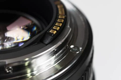 Camera lens close-up Stock Photos