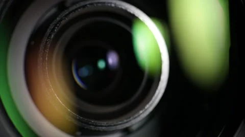 Camera lens close up shot. Zoom in, zoom out Stock Footage 44272558