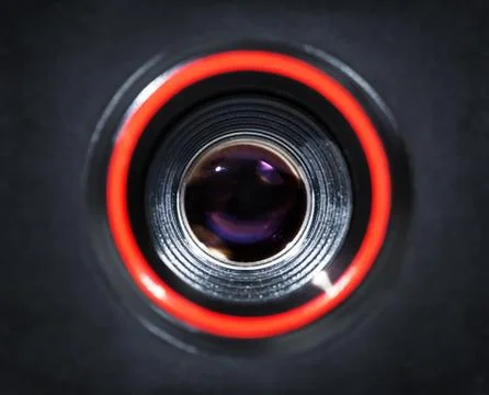 Camera lens closeup Stock Photos