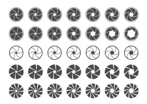 Camera lens diaphragm Illustrazione stock