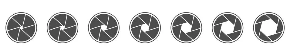 Camera lens diaphragm Stock Illustration