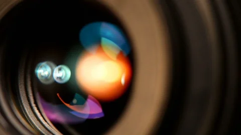 Camera Lens In A Digital Photo Camera. Stock Footage 128788829