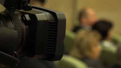 The camera lens is directed to the hall 動画素材 86441192