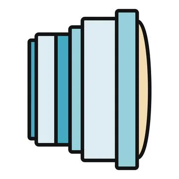 Camera lens extending zoom line icon 스톡 일러스트