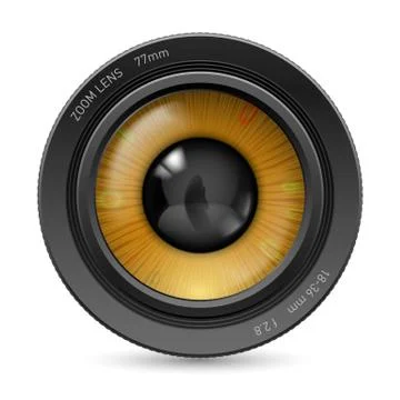 Camera lens eye Stock Illustration