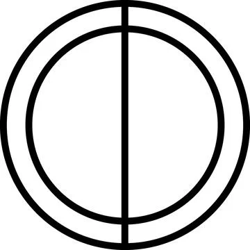 Camera lens filter ring line art icon Stock Illustration