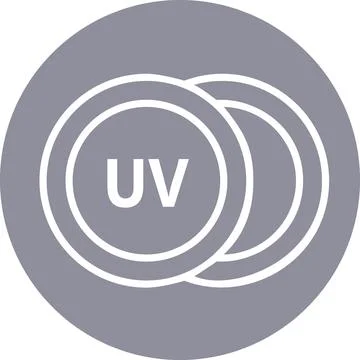 Camera Lens Filters UV Optical Glass Photography Accessory Icon Stock Illustration