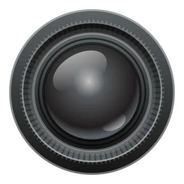 Camera lens icon cartoon vector. Photo studio 스톡 일러스트