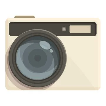 Camera lens icon cartoon vector. Digital picture Stockillustratie
