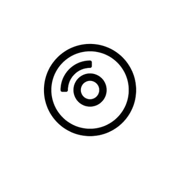 Camera lens icon for simple flat style ui design Stock Illustration