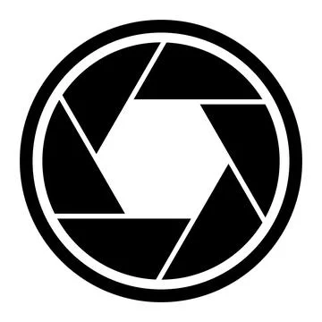 Camera lens icon vector Illustrazione stock