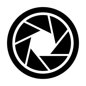 Camera lens icon vector Illustrazione stock
