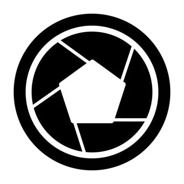 Camera lens icon vector Stock Illustration