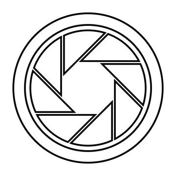 Camera lens icon vector Illustrazione stock