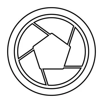 Camera lens icon vector Stock Illustration