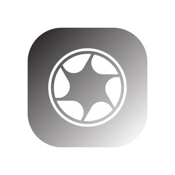 Camera lens icon vector Illustrazione stock