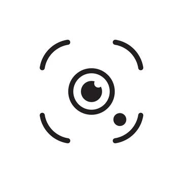 Camera lens icon vector Illustrazione stock