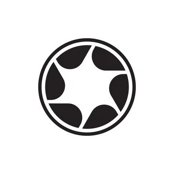 Camera lens icon vector Illustrazione stock