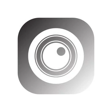 Camera lens icon vector Illustrazione stock