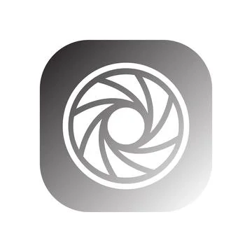 Camera lens icon vector Illustrazione stock