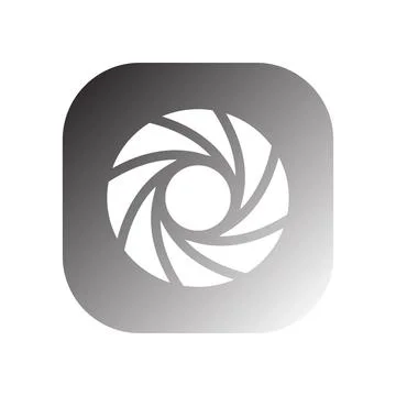 Camera lens icon vector Illustrazione stock
