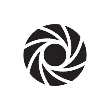 Camera lens icon vector Illustrazione stock