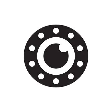 Camera lens icon vector Illustrazione stock