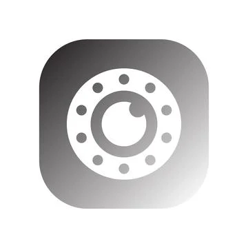 Camera lens icon vector Illustrazione stock