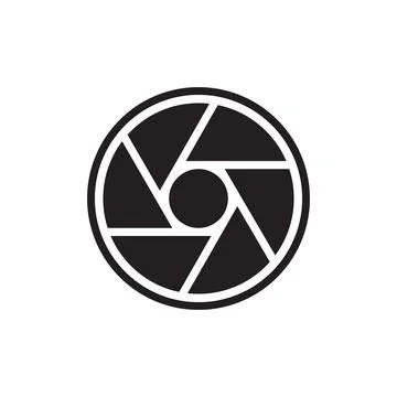 Camera lens icon vector Illustrazione stock