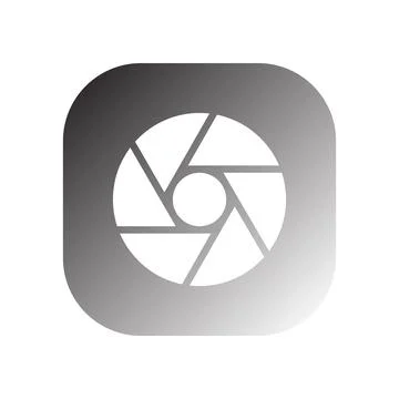 Camera lens icon vector Illustrazione stock