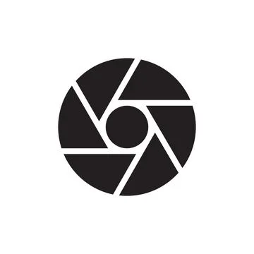 Camera lens icon vector Illustrazione stock