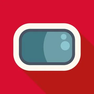 Camera lens interface showing flat design concept Illustrazione stock