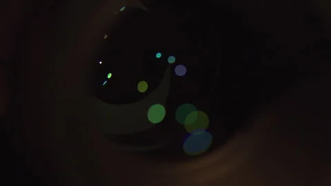 Camera lens iris aperture closes slowly Stock Footage 245302364