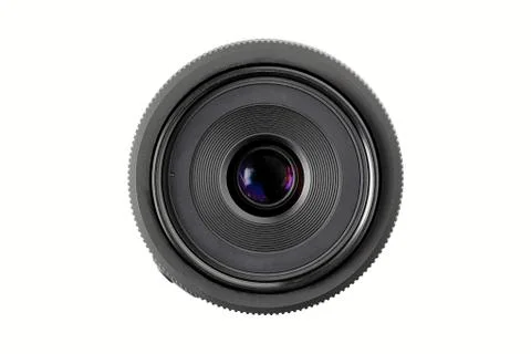 Camera lens isolated on white background Stock Photos