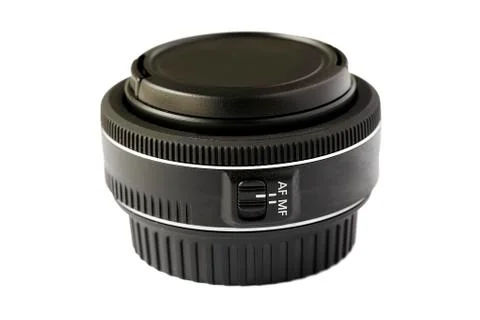 Camera lens isolated on white background Stock Photos