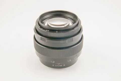 Camera lens isolated on white background Stock Photos