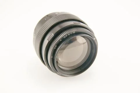 Camera lens isolated on white background Stock Photos