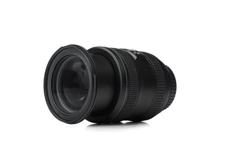 Camera lens isolated on white background for photography Stock Photos
