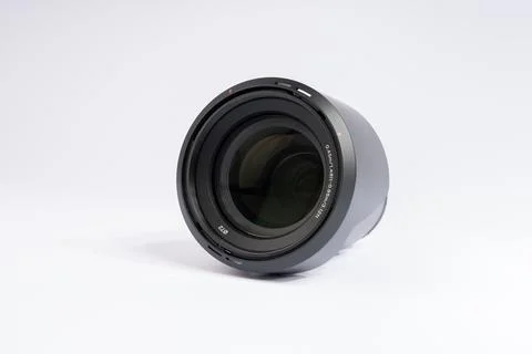 Camera lens isolated on white background. Professional photography equipmen.. Stock Photos