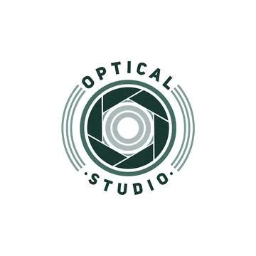 Camera Lens Logo Stock Illustration