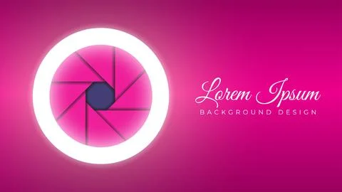 Camera Lens Open Aperture with Ring Light Stock Vector Illustration. Backgr.. Stock Illustration