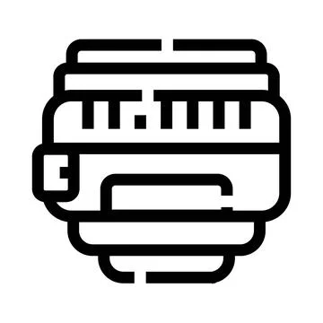 Camera lens optical equipment icon for photography Stock Illustration