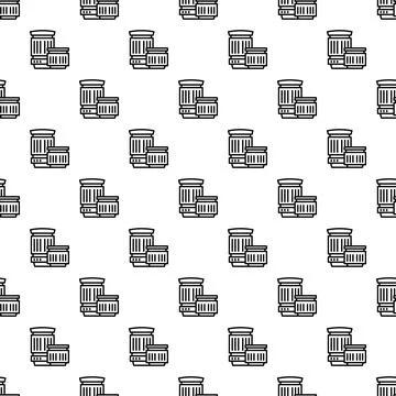Camera lens optical equipment seamless pattern background Illustrazione stock