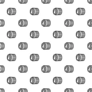 Camera lens pattern featuring repeating optical icons Stock Illustration