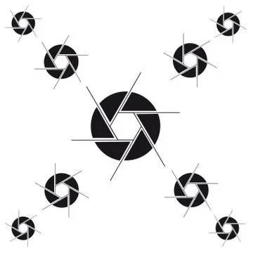 Camera lens pattern 库存插图