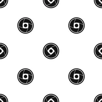 Camera lens pattern seamless black イラスト素材