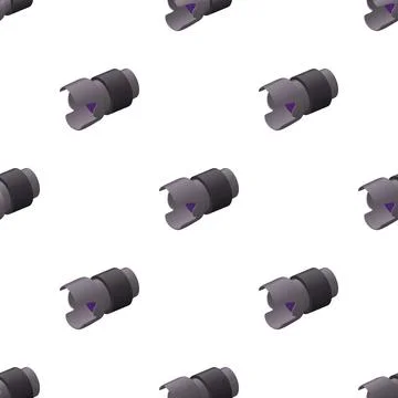 Camera lens pattern seamless vector Illustrazione stock